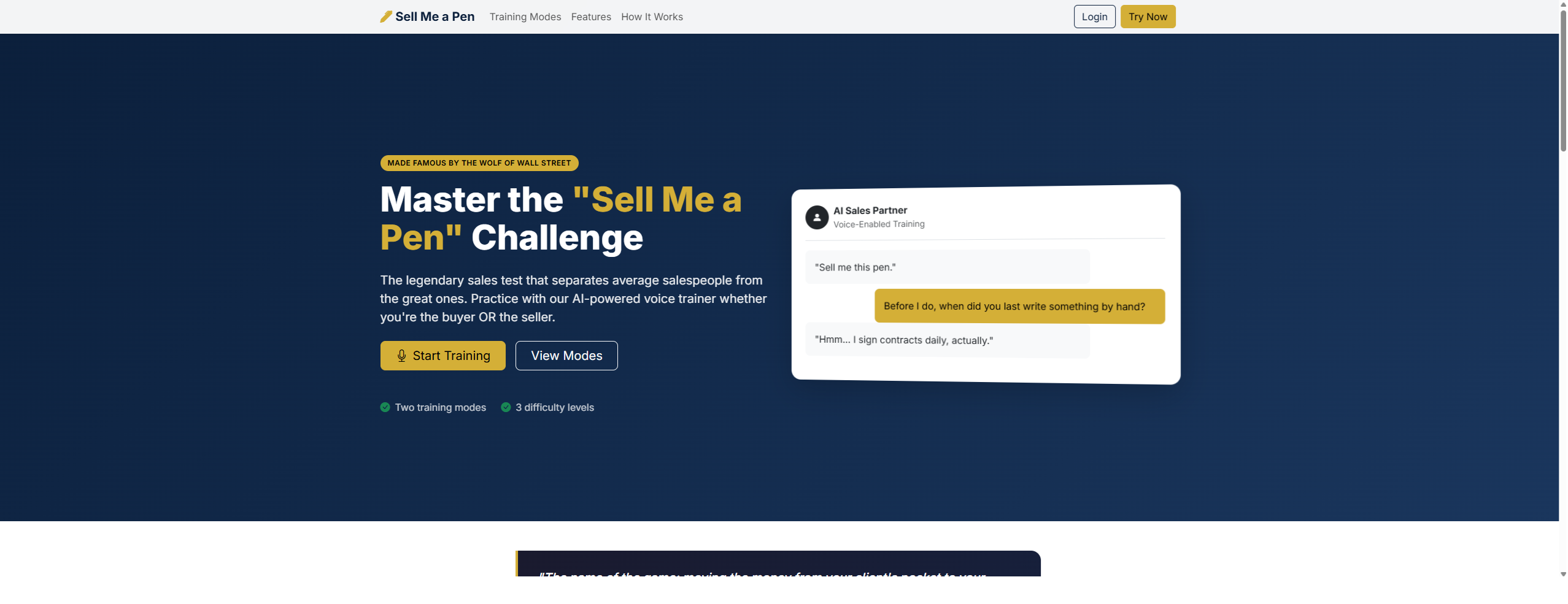 Sell Me A Pen Frontend